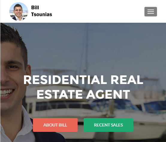Bill Tsounias real estate agent in Sans Souci, St George, Ramsgate gets own website for social media and facebook marketing